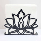 Maxbell Lotus Napkin Holder Vintage Metal Organizer for Farmhouse Restaurant Kitchen