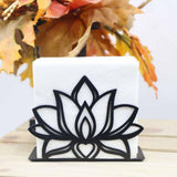 Maxbell Lotus Napkin Holder Vintage Metal Organizer for Farmhouse Restaurant Kitchen