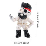 Maxbell Halloween Skeleton Statue Crafts Resin Figurine for Indoor Housewarming Desk