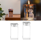 Maxbell Candle Holder DIY Crafts Decoration Versatile Clear for Home Parties Desktop Height 8 cm