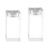 Maxbell Candle Holder DIY Crafts Decoration Versatile Clear for Home Parties Desktop Height 8 cm