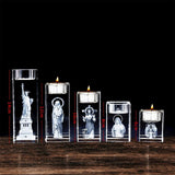 Maxbell Candle Holder DIY Crafts Decoration Versatile Clear for Home Parties Desktop Height 8 cm