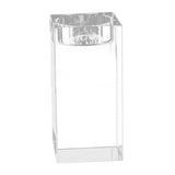 Maxbell Candle Holder DIY Crafts Decoration Versatile Clear for Home Parties Desktop Height 8 cm