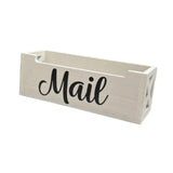 Maxbell Wooden Mail Organizer Mail Holder Countertop for Wall Table Countertop White