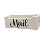 Maxbell Wooden Mail Organizer Mail Holder Countertop for Wall Table Countertop White