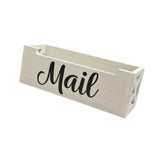 Maxbell Wooden Mail Organizer Mail Holder Countertop for Wall Table Countertop White