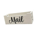 Maxbell Wooden Mail Organizer Mail Holder Countertop for Wall Table Countertop White