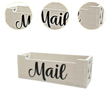 Maxbell Wooden Mail Organizer Mail Holder Countertop for Wall Table Countertop White