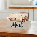 Maxbell Wooden Mail Organizer Mail Holder Countertop for Wall Table Countertop White