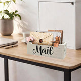 Maxbell Wooden Mail Organizer Mail Holder Countertop for Wall Table Countertop White