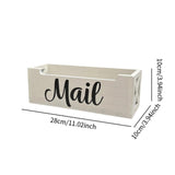 Maxbell Wooden Mail Organizer Mail Holder Countertop for Wall Table Countertop White