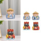 Maxbell Small Figure Sculpture Collectible Resin Ornament for Study Room Indoor Home 5.9x5.7x6.6 cm Blue
