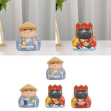 Maxbell Small Figure Sculpture Collectible Resin Ornament for Study Room Indoor Home 5.9x5.7x6.6 cm Blue
