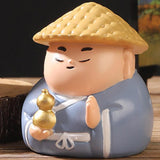 Maxbell Small Figure Sculpture Collectible Resin Ornament for Study Room Indoor Home 5.9x5.7x6.6 cm Blue