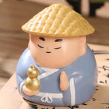Maxbell Small Figure Sculpture Collectible Resin Ornament for Study Room Indoor Home 5.9x5.7x6.6 cm Blue