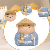 Maxbell Small Figure Sculpture Collectible Resin Ornament for Study Room Indoor Home 5.9x5.7x6.6 cm Blue