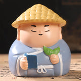 Maxbell Small Figure Sculpture Collectible Resin Ornament for Study Room Indoor Home 5.9x5.6x6.6 cm Blue