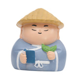 Maxbell Small Figure Sculpture Collectible Resin Ornament for Study Room Indoor Home 5.9x5.6x6.6 cm Blue