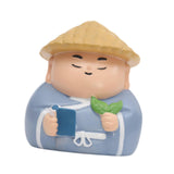 Maxbell Small Figure Sculpture Collectible Resin Ornament for Study Room Indoor Home 5.9x5.6x6.6 cm Blue