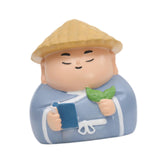 Maxbell Small Figure Sculpture Collectible Resin Ornament for Study Room Indoor Home 5.9x5.6x6.6 cm Blue