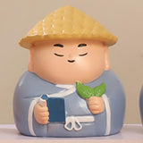 Maxbell Small Figure Sculpture Collectible Resin Ornament for Study Room Indoor Home 5.9x5.6x6.6 cm Blue