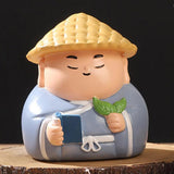 Maxbell Small Figure Sculpture Collectible Resin Ornament for Study Room Indoor Home 5.9x5.6x6.6 cm Blue