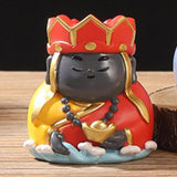 Maxbell Small Figure Sculpture Collectible Resin Ornament for Study Room Indoor Home 6x6.2x6.3 cm Red