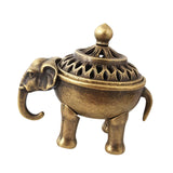 Maxbell Metal Elephant Incense Holder Small Vintage for Living Room Desktop Tea Room