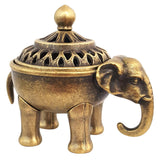 Maxbell Metal Elephant Incense Holder Small Vintage for Living Room Desktop Tea Room