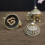 Maxbell Metal Elephant Incense Holder Small Vintage for Living Room Desktop Tea Room