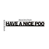 Maxbell Funny Bathroom Door Sign Wooden Plaque for Apartment Public Toilet Dormitory