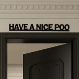 Maxbell Funny Bathroom Door Sign Wooden Plaque for Apartment Public Toilet Dormitory