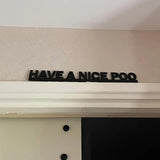 Maxbell Funny Bathroom Door Sign Wooden Plaque for Apartment Public Toilet Dormitory