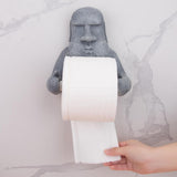 Maxbell Moai Statue Toilet Paper Holder Sculpture Compact Decoration for Office Home