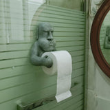 Maxbell Moai Statue Toilet Paper Holder Sculpture Compact Decoration for Office Home