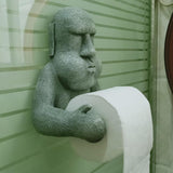 Maxbell Moai Statue Toilet Paper Holder Sculpture Compact Decoration for Office Home