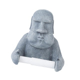 Maxbell Moai Statue Toilet Paper Holder Sculpture Compact Decoration for Office Home