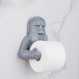 Maxbell Moai Statue Toilet Paper Holder Sculpture Compact Decoration for Office Home