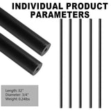 26Pcs Deck Balusters Round Sturdy with Screws Heavy Duty Deck Stair Spindles 26inch