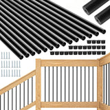26Pcs Deck Balusters Round Sturdy with Screws Heavy Duty Deck Stair Spindles 32inch