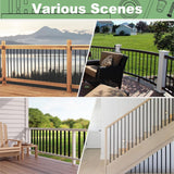 26Pcs Deck Balusters Round Sturdy with Screws Heavy Duty Deck Stair Spindles 32inch