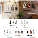 Maxbell 5Pcs Decorative Hanging Wooden Letters Room Farmhouse Rustic Wood Decoration A