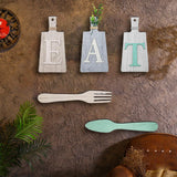 Maxbell 5Pcs Decorative Hanging Wooden Letters Room Farmhouse Rustic Wood Decoration A