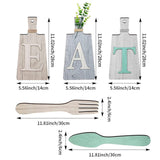 Maxbell 5Pcs Decorative Hanging Wooden Letters Room Farmhouse Rustic Wood Decoration A