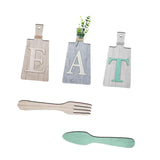 Maxbell 5Pcs Decorative Hanging Wooden Letters Room Farmhouse Rustic Wood Decoration A