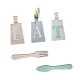 Maxbell 5Pcs Decorative Hanging Wooden Letters Room Farmhouse Rustic Wood Decoration A