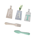 Maxbell 5Pcs Decorative Hanging Wooden Letters Room Farmhouse Rustic Wood Decoration A