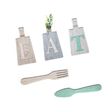 Maxbell 5Pcs Decorative Hanging Wooden Letters Room Farmhouse Rustic Wood Decoration A