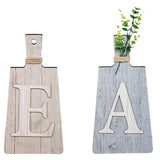 Maxbell 5Pcs Decorative Hanging Wooden Letters Room Farmhouse Rustic Wood Decoration A