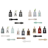 Maxbell 5Pcs Decorative Hanging Wooden Letters Room Farmhouse Rustic Wood Decoration A